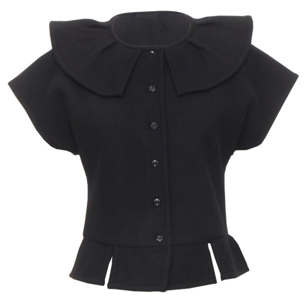 Comme Des Garcons Felt Peplum Top
